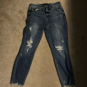 Judy Blue Jeans High Waisted Distressed Size 5/27 worn Once